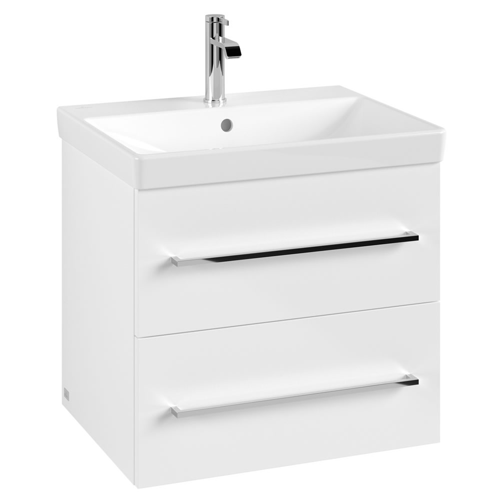 Cutout image of Villeroy & Boch Avento Brilliant White 600mm Wall-Hung Basin Vanity Unit